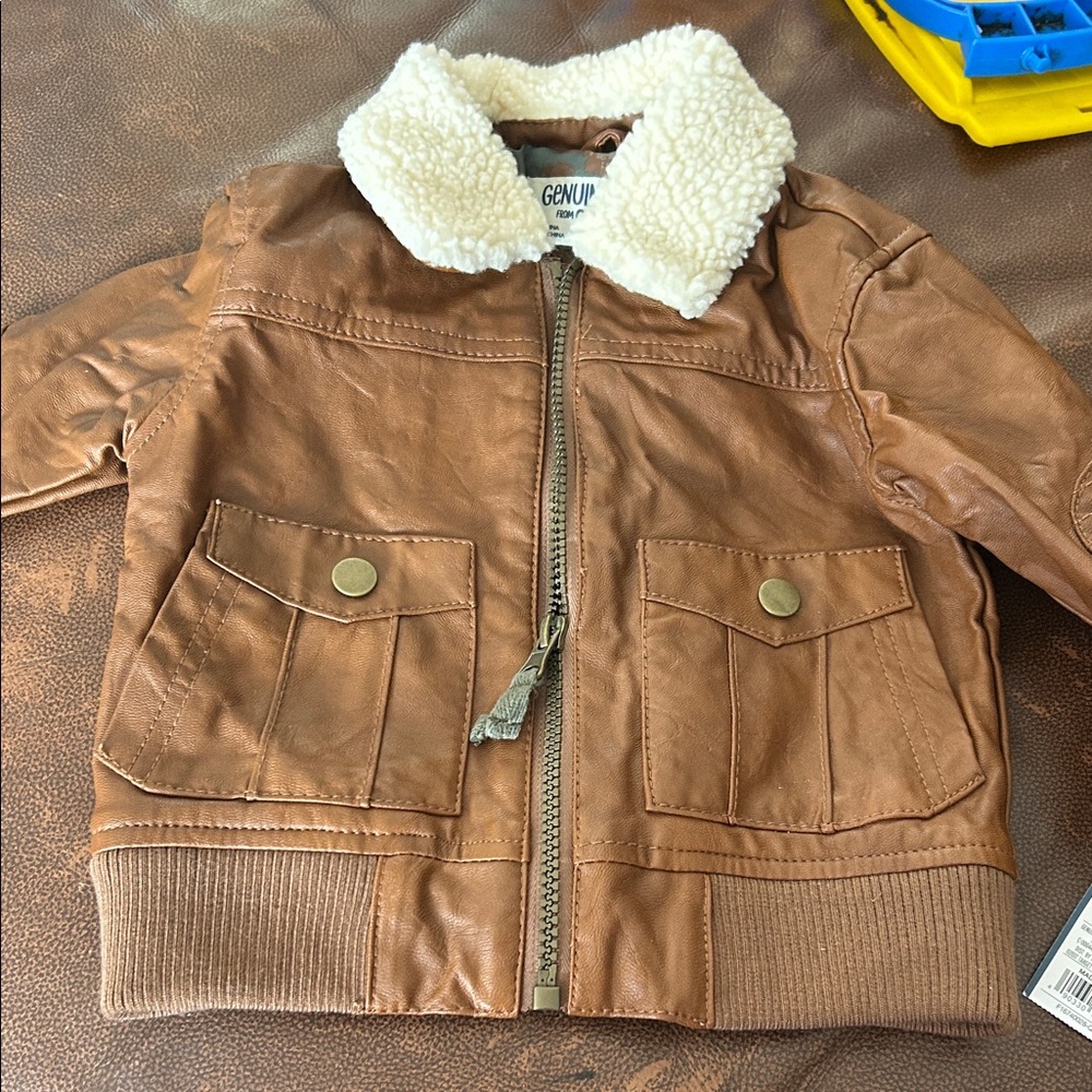 OshKosh B'gosh Tan Jacket with Cream Collar